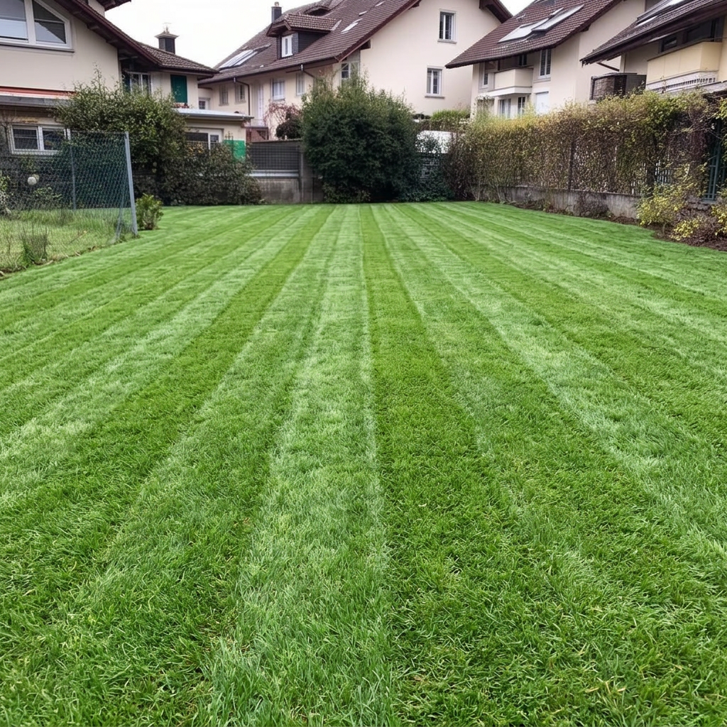 Rasenpflege – Vorher / Nachher – nachher